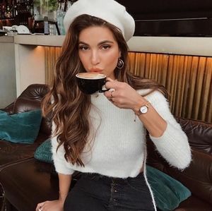 MIA Bonjour baby white beret wool